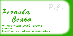 piroska csapo business card