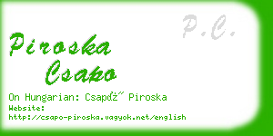 piroska csapo business card